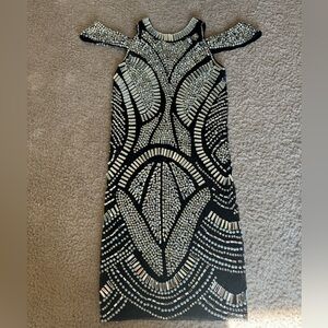 Hand-made, Head turning blinged out body-con dress !
